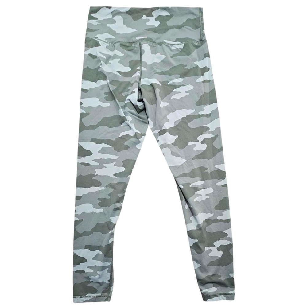 Aerie Chill Play Move High Waisted Camo Leggings Green Grey Womens Size Large